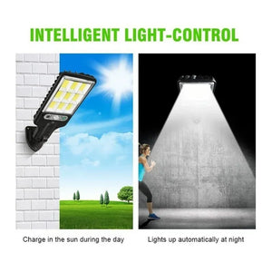 Solar Street Lights Outdoor Solar Lamp With 3 Light Mode Waterproof Motion Sensor Security Lighting for Garden Patio Path Yard