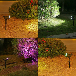 Solar Spotlights Outdoor Spot Light Waterproof Solar Powered Lawn Lamp for Garden Backyard Driveway Landscape Lighting