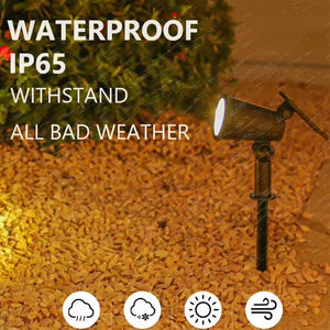 Solar Spotlights Outdoor Spot Light Waterproof Solar Powered Lawn Lamp for Garden Backyard Driveway Landscape Lighting