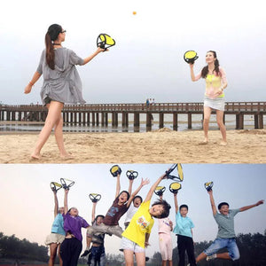 Multiple People Games Parent-Child Throwing Catching Toy Sports Fitness Hand Grasping The Ball Racket for Adult Children Gifts