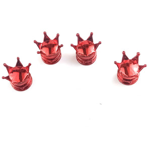 4 Pcs Crown Tire Valve Cap Car Wheel Air Valve Dustproof Caps Motorcycle Tyre Valve Dust Covers Crown Decor Auto Accessories