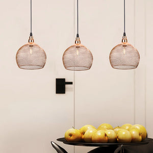 Modern Simple Chandelier Nordic Restaurant Bar Lighting Living Room Walkway Retro Rose Gold Bird Cage Creative Light Fixture