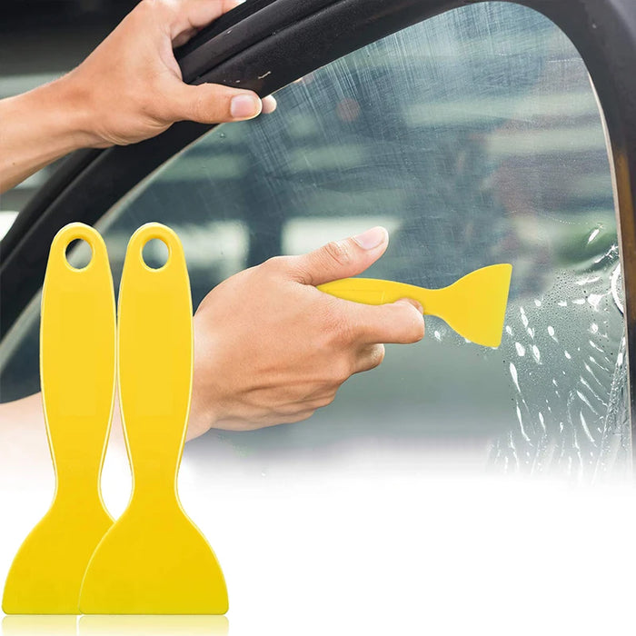 10x Plastic Auto Car Window Cleaning Scraper Sticker Film Bubble Squeegee Windshield Snow Shovel Glass Water Glue Remover Knife