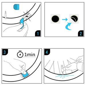 Bike Tire Repair Tools Tyre Protection No-glue Adhesive Quick Drying Fast Tyre Tube Glueless Patch Mountain Road Bike Fix