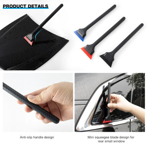 FOSHIO Car Mirror Cleaning Scraper Wiper No-Scratch Soft Rubber Blade Window Glass Snow Ice Remover Household Kitchen Wash Tool
