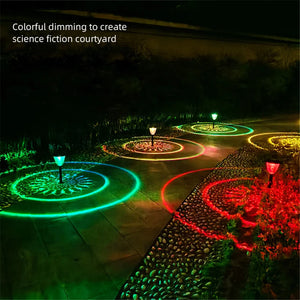 Circle Shadow Garden Light Outdoor Solar Lamp Lawn Courtyard Landscape Ground Patio Yard Driveway Waterproof Solar Pathway Light