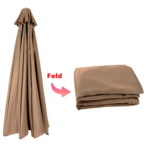 Garden Parasol Replacement Cloth Rainproof Sunshade Canopy Patio Waterproof Cloth for Outdoor Activities Picnic Camping