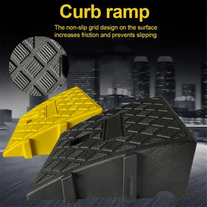 Car Wheel Driveway Ramps Anti-Slip Portable Wheel Chock Heavy Duty Threshold Ramp Kit For Car Trailer Truck Bike Accessories