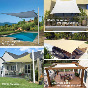 Outdoor Awnings Waterproof Sun Shade Sail Garden Canopi For Terrace Car Canvas Awning Rectangle Pool Sun-Shelter Sunshade Sail