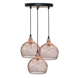 Modern Simple Chandelier Nordic Restaurant Bar Lighting Living Room Walkway Retro Rose Gold Bird Cage Creative Light Fixture