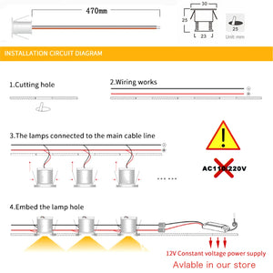 IP65 1W Mini LED Spotlight 12V Dimmable Ambient Downlight Focos Spot Lamps for KTV Party Ceiling Stairs Walkway Cabinet Lighting