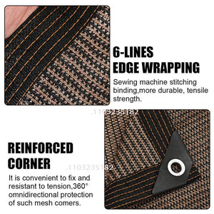 UV resistant sunshade net, outdoor sunshade sail, outdoor sunshade, garden terrace, swimming pool, car cover, coffee color