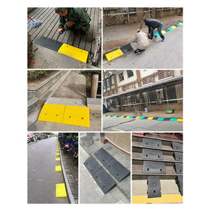 Car Wheel Driveway Ramps Portable Tires Curb Ramps Anti-Slip Threshold Ramp For Car Trailer Truck Bike Auto Accessories