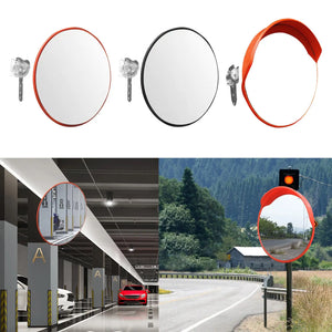 Convex Mirror 55/60cm Warehouse Adjustable Road Traffic Mirror Driveway Wide Angle Office Garage Street Blind Spot Corner Mirror