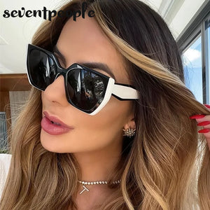 Fashion Cat Eye Sunglasses Women 2024 Luxury Brand Designer Vintage Square Sun Glasses For Female Retro Irregular Shades Eyewear