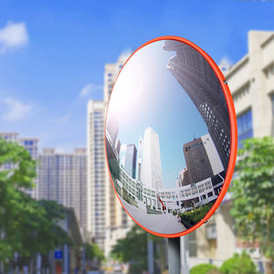 30cm/12''  Wide Angle Security Curved Convex Road Mirror Traffic Driveway Safety Traffic Convex PC Mirror Blind Spot