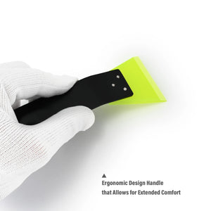 EHDIS 1/2pcs Soft Rubber Blade Scraper Metal Handle Squeegee for Wrapping Car Quick Clean Snow Removal Shovel Window Tint Tools