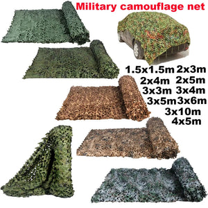 Military camouflage net pavilion camouflage net shade net garden decoration net green jungle white desert color 2x5m/3x4m/4x5m