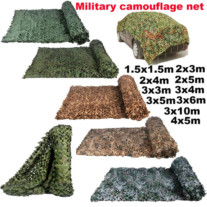 Military camouflage net pavilion camouflage net shade net garden decoration net green jungle white desert color 2x5m/3x4m/4x5m