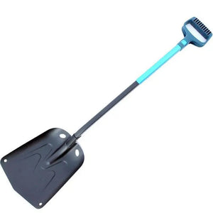 Portable Folding Snow Shovel with Extendable Aluminum Handle, Emergency Ice Removal Shovel Retractable for Car, Outdoor, Camping