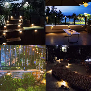 New Solar Deck Lights for Outdoor Waterproof Solar LED Lights for Deck Step Railing Wall  Patio Garden Stair Yard Driveway Path