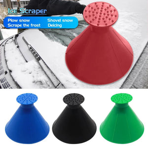 1PCS Magic Ice Scraper Car Window Windshield Oil Funnel Snow Remover Shovels Deicer Cone Tool Scraping Winter Car Accessories