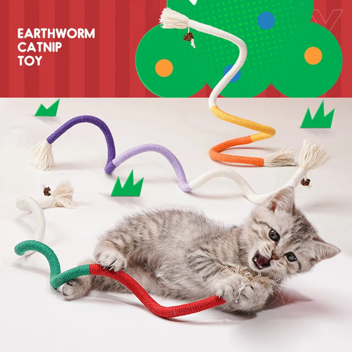 Cat Chew Toys Interactive Molar Cotton Rope Toys Silvervine Cat Teaser Toy Clean Mouth Kitten Play Toy Pet Supplies Accessories