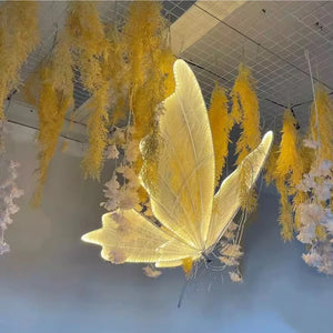 Wedding Ceiling Light Butterflies LED Lace Lamp Romantic Creative Hanging Butterfly Road Load Walkway on Party Stage Lights.