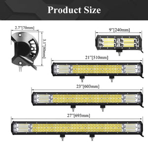 VISORAK Offroad Tractor Bumper LED Light Bar IP68 Waterproof For SUV ATV 4x4 4wd Hummer Pickup Truck Jeep Bus Lorry Snow Plows