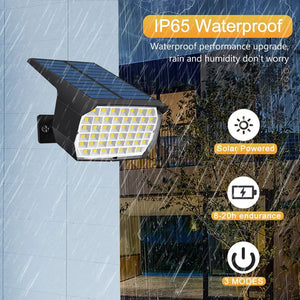 Solar Landscape SpotLights Outdoor 46/48 LEDs Solar Powered Wall Lights 3 Modes Waterproof 2-in-1 Garden Yard Driveway Walkway