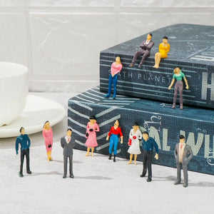 100Pcs/Bag 1:100/1:150/1:75/1:50 Scale Plastic People Figures Model Building Passengers DIY Character Mixed Color Pose Kids Toys