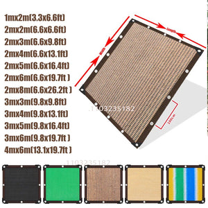 UV resistant sunshade net, outdoor sunshade sail, outdoor sunshade, garden terrace, swimming pool, car cover, coffee color