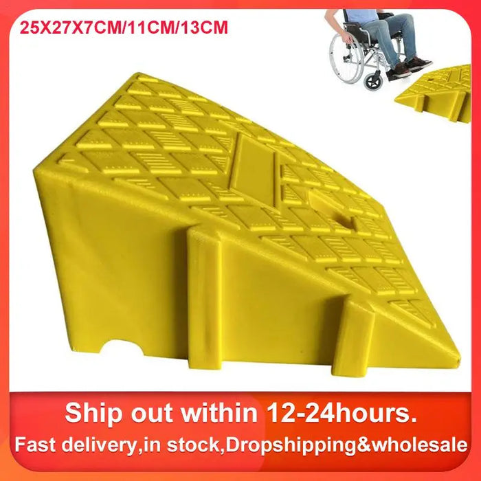 Car Curb Ramp Heavy Duty PVC Portable Lightweight Threshold Ramp Anti-slip Car Wheel Driveway Ramps Bike Motorcycle Accessories