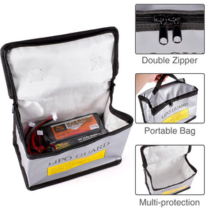 Lipo Guard Safety Bag Fireproof Explosion-Proof Portable Lipo Safety Bag 215*115*155mm for RC FPV Racing Drone Car Battery Safe