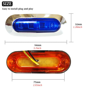 4x Marine Boat LED Courtesy Lights Cabin Deck Walkway Stair Light White Blue 12V 24V LED Tail Lamp Yacht Accessories Waterproof