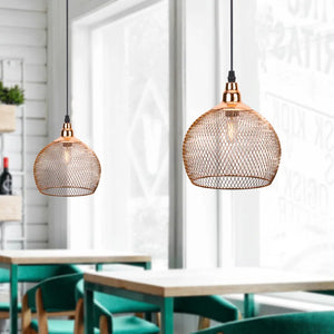 Modern Simple Chandelier Nordic Restaurant Bar Lighting Living Room Walkway Retro Rose Gold Bird Cage Creative Light Fixture