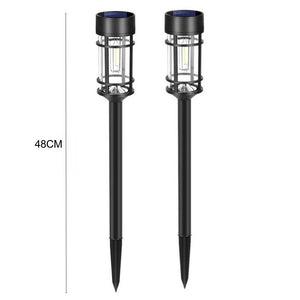 2pcs Solar Pathway Lights LED Solar Lights Outdoor Waterproof Glass Solar Garden Lights Landscape Lighting for Yard Lawn Walkway