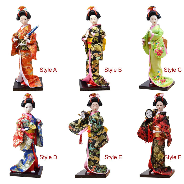 Ethnic Japanese Geisha Dolls Folk for Home Tabletop Decoration Statuette Japanese Doll Ornaments Decor Girl