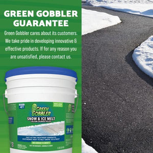 Green Gobbler 93% Pure Calcium Chloride Snow & Ice Melt Pellets | Effective at -40° | 35 lb Pail | Concrete Safe Ice Melt